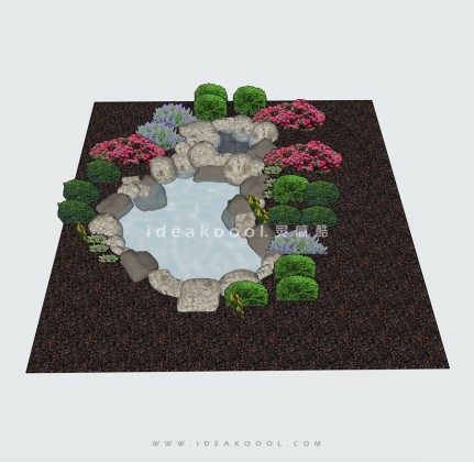 假山石头跌水丨