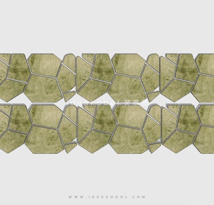 碎拼铺装汀步小道丨