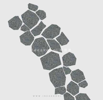 碎拼汀步小道铺装丨