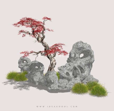 中式太湖石 景观石头 造型松丨