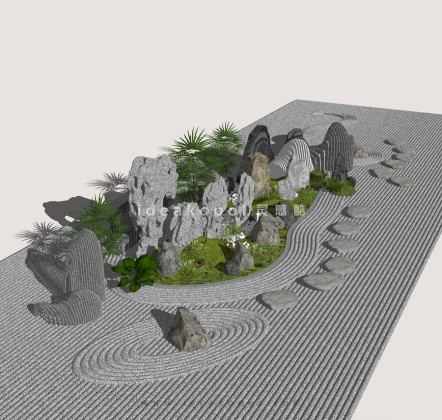 日式枯山水 太湖石 景观石头丨