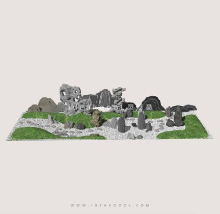 日式枯山水 太湖石 景观造型石头丨