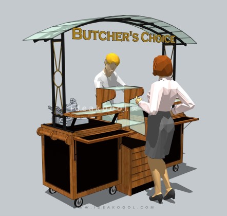 中式售卖亭小吃摊丨