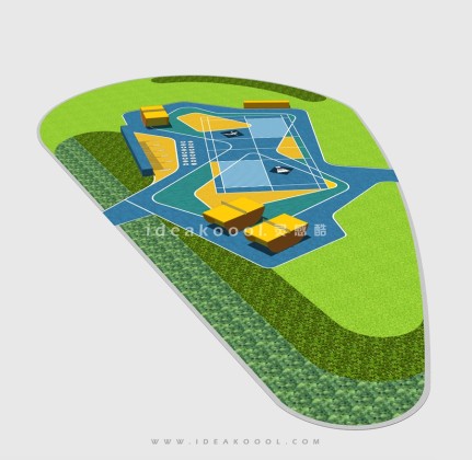 乒乓球场 羽毛球场 多功能体育活动场地丨