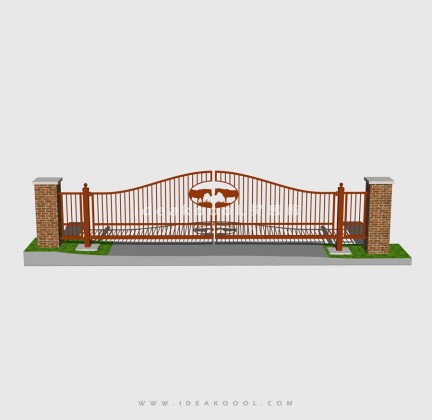 马术场入口铁艺大门丨