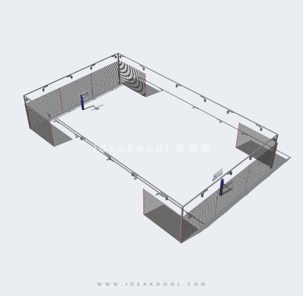 篮球场围栏灯具 篮球架丨