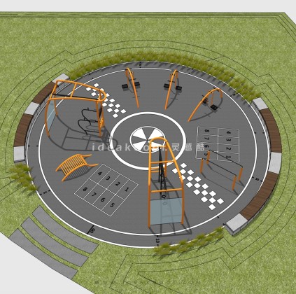 青年健身器械 健身场地丨