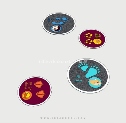 动物脚印 铺装图案丨