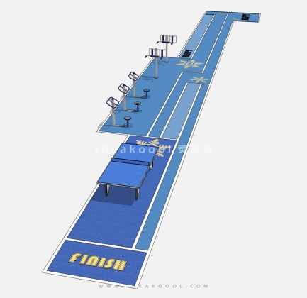 健身活动场地 乒乓球场 健身器械丨