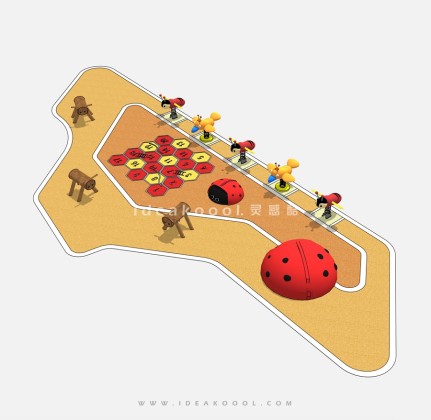 摇摇乐 金龟子 地面图案丨