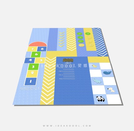 铺装图案 跳格子 动物剪影丨