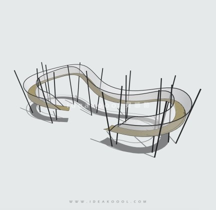 创意起伏景观桥丨