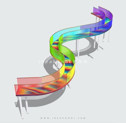 彩色娱乐景观桥梁丨