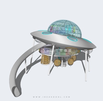 飞船主题儿童娱乐设施 滑梯丨