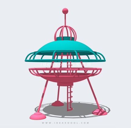 飞船主题儿童娱乐设施丨