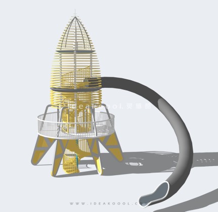 飞船主题儿童娱乐设施 攀爬滑梯丨