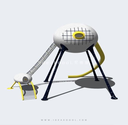 飞船主题儿童娱乐设施 攀爬滑梯丨