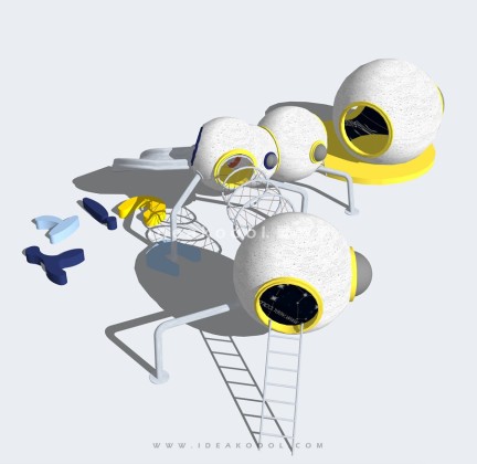 飞船主题儿童攀爬娱乐设施丨