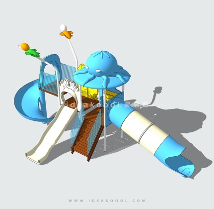 海洋鱼类主题儿童娱乐设施 章鱼滑梯丨