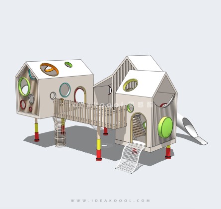 树屋滑梯 儿童娱乐设施丨