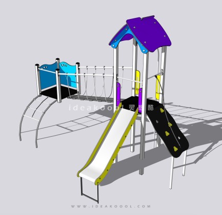 滑梯组合器械 儿童娱乐设施丨