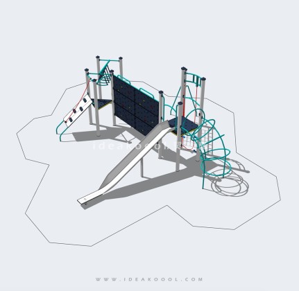 现代滑梯组合器械 儿童娱乐设施丨