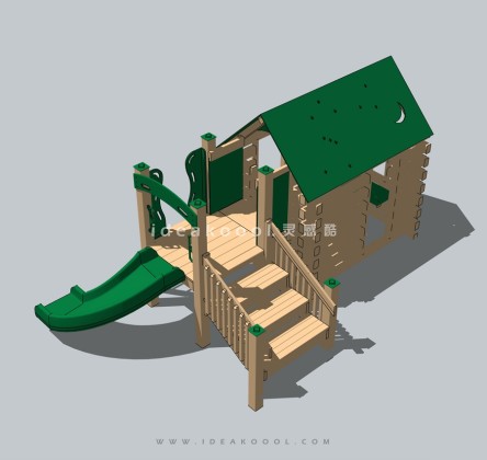 绿色攀爬滑梯组合器械 儿童娱乐设施丨