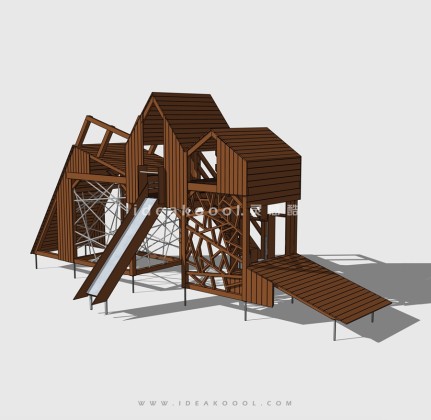 木屋滑梯 儿童娱乐设施丨