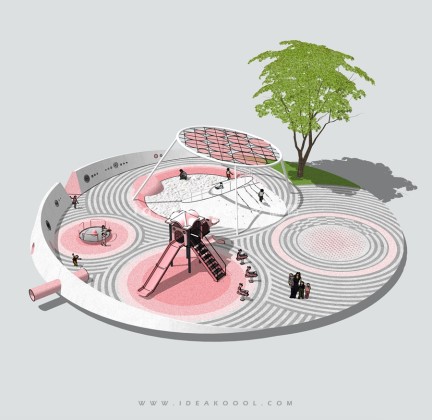 现代主题儿童娱乐场地 滑梯丨