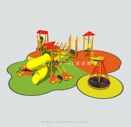 旋转滑梯 儿童娱乐设施丨