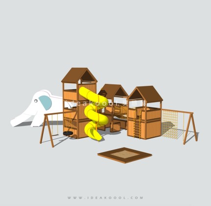 旋转滑梯 儿童娱乐设施丨