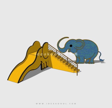 动物形象攀爬滑梯 儿童娱乐设施 大象丨