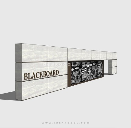 儿童涂鸦认知黑板景墙丨