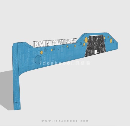 儿童涂鸦认知黑板景墙 穿孔铝板丨