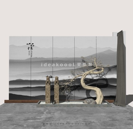 中式禅意景观小品组景丨