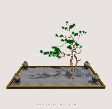 禅意景观小品 置石枯山水丨