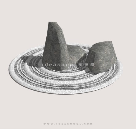 禅意景观小品 置石枯山水丨