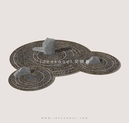 禅意景观小品 置石枯山水丨