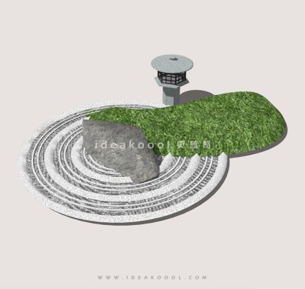 禅意景观小品 置石枯山水丨