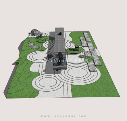 禅意景观小品 置石枯山水丨