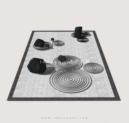 禅意景观小品 置石枯山水丨