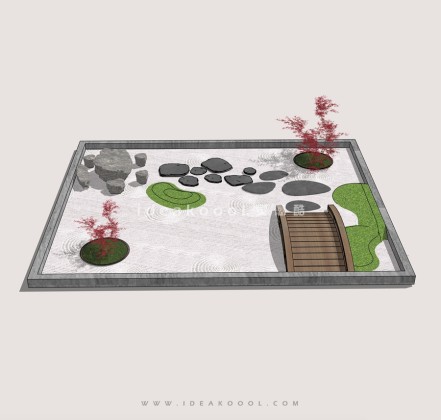 禅意景观小品 置石枯山水丨