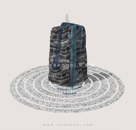 禅意景观小品 置石水景枯山水丨