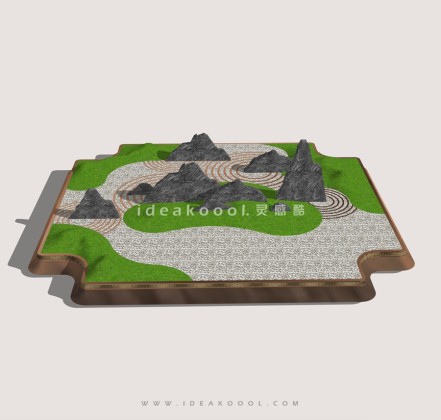 禅意景观小品 置石枯山水丨