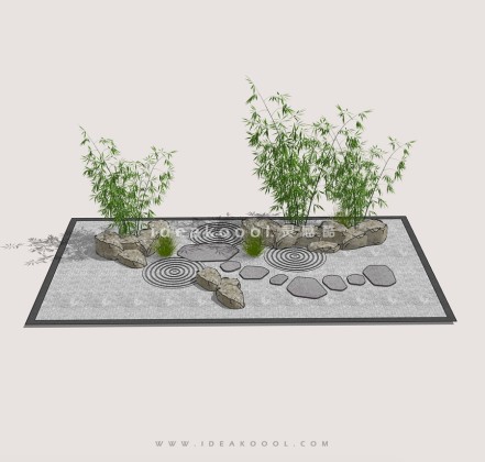 禅意景观小品 置石枯山水丨