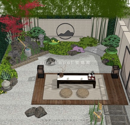 禅意庭院花园景观丨