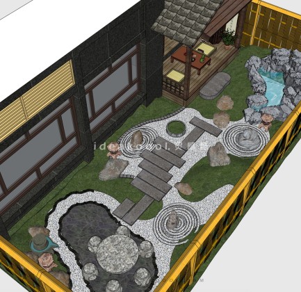 禅意庭院花园景观丨