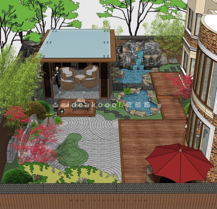 禅意庭院花园景观丨