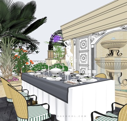 欧式庭院花园景观丨