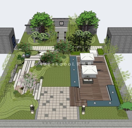 现代庭院花园景观丨